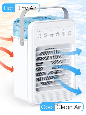 Evaporative Air Cooler - Portable Swing Fan Tower