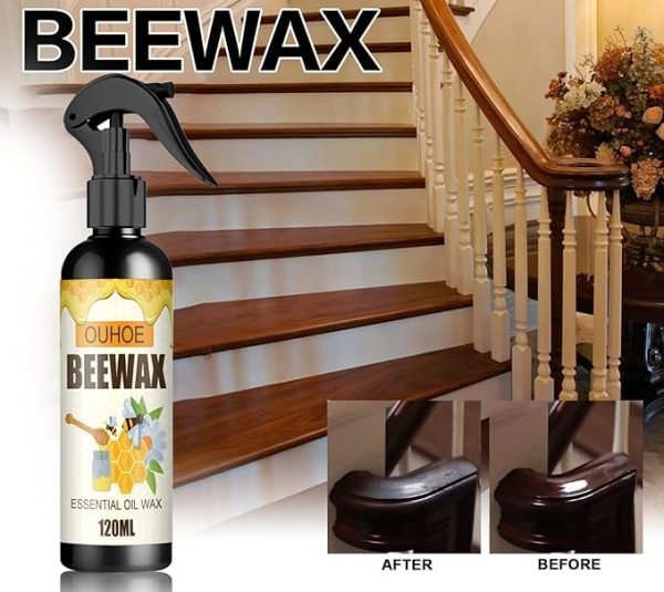 Beeswax Furniture Polish And Cleaner Spray, Natural Micro-molecularized Beewax (120ml)